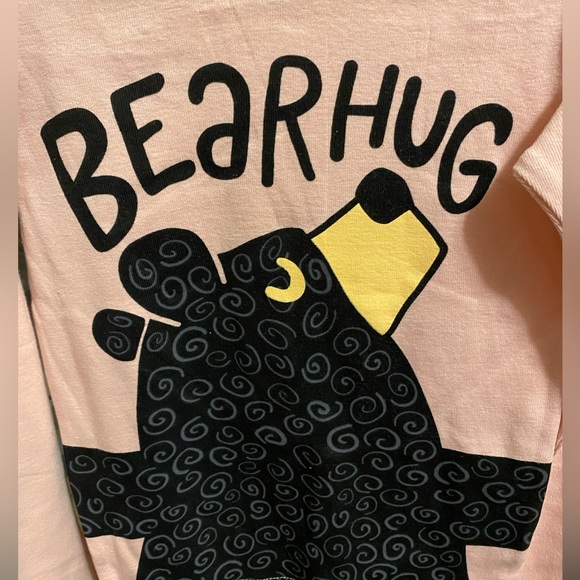 Lazy One Bear Hug Kids Pajamas - Pink & Black NWT size 6 - Picture 2 of 3